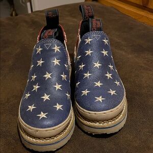 Georgia Boots Woman Navy Star Slip-On Boots